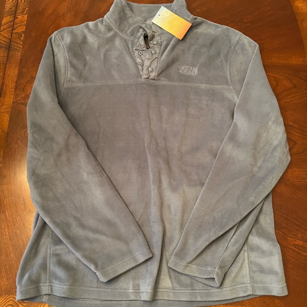 Ocean Coast Men's Polar Fleece Quarter Snap Pullover